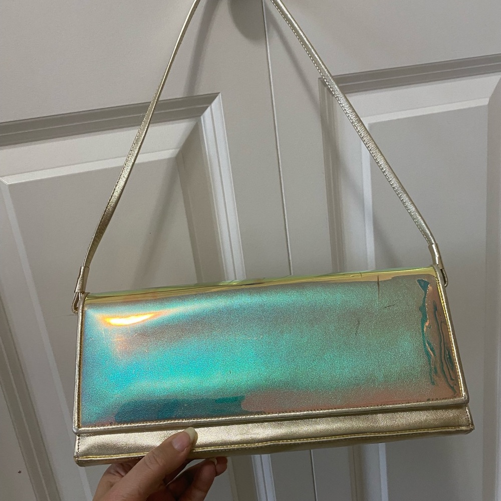 Shimmering Gold Iridescent Stuart weitzman